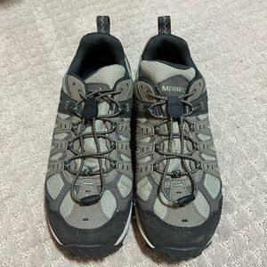 Merrell Women’s size USA 9.5 slide tie hiking shoes.